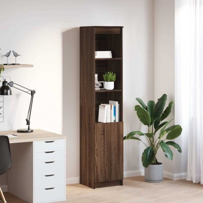 Gossi dulap stejar maro 37,5x35x180 cm lemn prelucrat foto