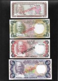 Rar! Set Sierra Leone 50 cents + 1 + 2 + 5 leone 1978 specimen, Africa