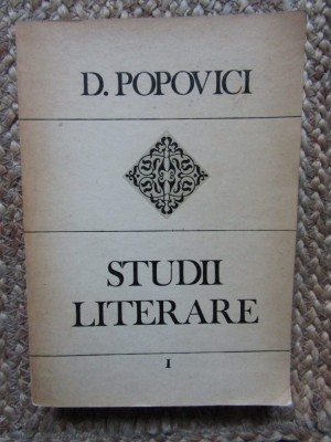 D. Popovici Studii literare vol. I foto