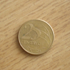 M3 C50 - Moneda foarte veche - Brazilia - 25 centavos - 2007