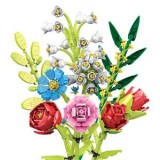 Cuburi Flori de Constructie Set Mister CMCLASS - Joc Creativ Colectabil, Piese Florale Compatibile