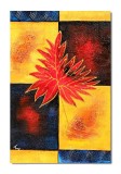 Cumpara ieftin Tablou 3D pictat manual, Frunza de stejar, 90x60cm ulei panza in relief, gata de expus pe perete
