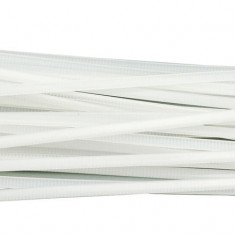 Set 100 coliere din plastic albe 280 x 4.8 mm VOREL