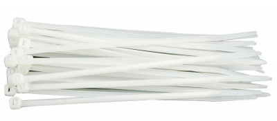 Set 100 coliere din plastic albe 280 x 4.8 mm VOREL foto