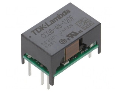Convertor DC/DC 6W 18-76V la 12V/-12V THT CCG6-48-12DF foto