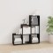 Gossi biblioteca in trepte, negru, 107 cm, lemn compozit