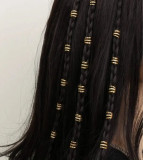 Accesorii Codite Impletite Aurii Bohemian Hippie, Box Braids, Set 40