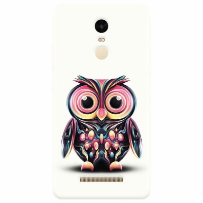 Husa silicon pentru Xiaomi Remdi Note 3, Colorful Owl Illustration foto