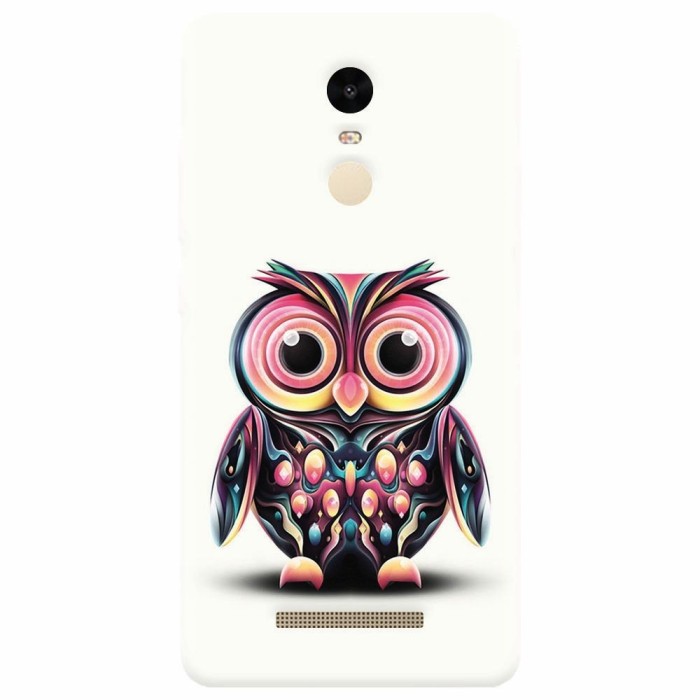 Husa silicon pentru Xiaomi Remdi Note 3, Colorful Owl Illustration