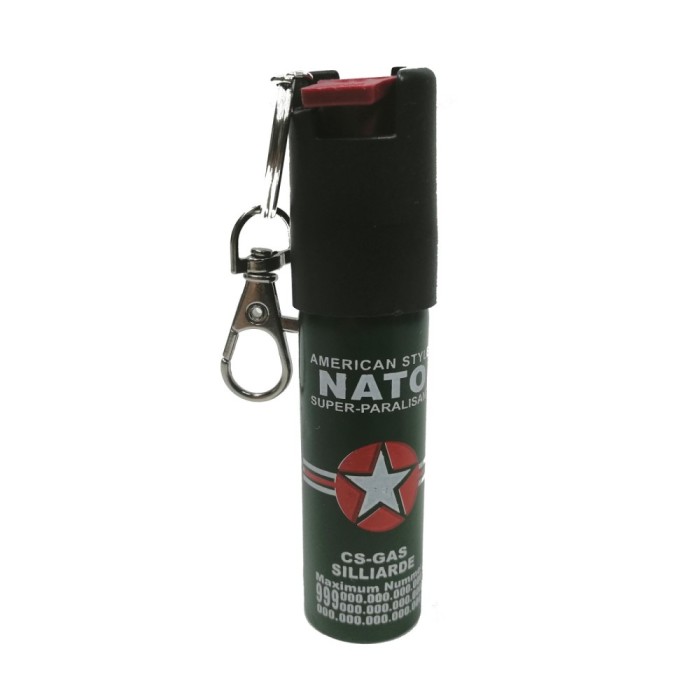 Mini-Spray paralizant NATO, tip breloc, propulsie jet, 20 ml