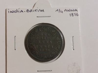 India British Anna 1/4 1876 foto