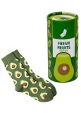 1x Pereche Sosete, GREENOVIVE&reg;, Model Avocado, Design Unic, Unisex, Poliester, Marime Universala