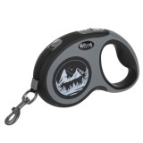 Lesa Mecanica Heavy Duty Gri Neagra cu Curea pentru Caini de Talie Mare