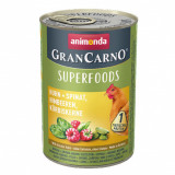 Animonda GranCarno Superfoods - pui + spanac și zmeură 400g