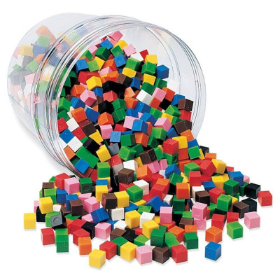 Cuburi multicolore - 1cm foto