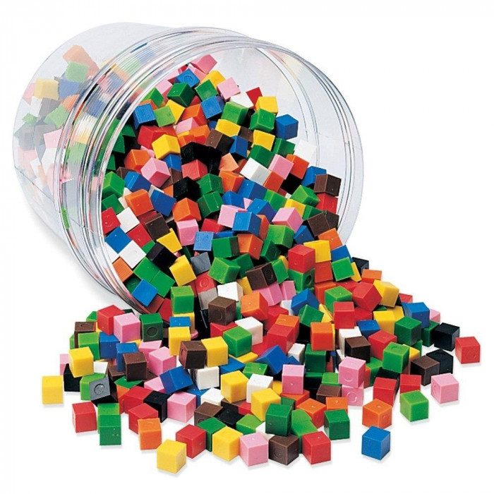 Cuburi multicolore - 1cm
