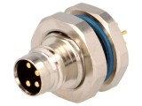 Conector M8 tată cu 4 pini pentru montare pe panou - LUMBERG AUTOMATION