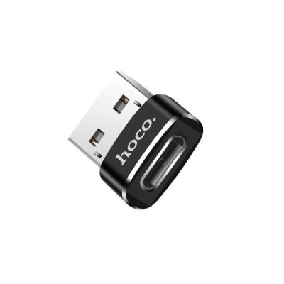 Adaptor Date si Incarcare USB-C - USB-A HOCO UA6, Negru foto