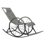 Cumpara ieftin Fotoliu balansoar ratan metal gri Rokin 61x149x90 cm