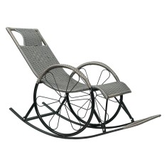 Fotoliu balansoar ratan metal gri Rokin 61x149x90 cm