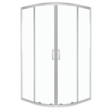 Aruba 90 GL cabină de duș curbată cromată fără tavă