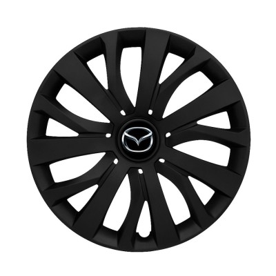 Set 4 capace roti 15 inchi (R15) compatibile MAZDA, Model - 345 Black foto