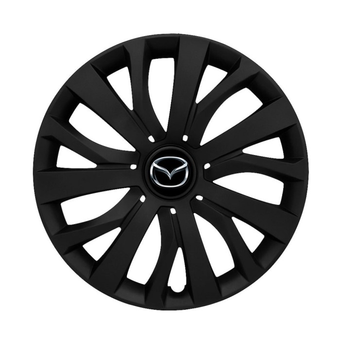 Set 4 capace roti 15 inchi (R15) compatibile MAZDA, Model - 345 Black