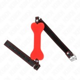 KINK - RED BONE 12 CM GAG 63 x 2 CM, KINK COLLAR &amp; GAG