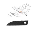 Bandou grila bara protectie Mercedes Clasa Glc (X253), 11.2015-, Fata, partea Stanga, cu gauri pentru Senzori de parcare (PDC), Aftermarket, Rapid