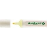 Textmarker Edding Ecoline 24, corp din plastic reciclat, varf tesit, 2-5 mm, galben pastel