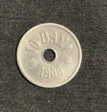 Moneda 10 bani 1906 semn monetărie J