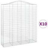 Cumpara ieftin Cosuri gabion arcuite, 10 buc 200x50x220/240cm, fier galvanizat