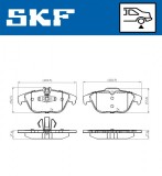 Set placute frana spate SKF VKBP90114