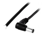 Cablu Alimentare DC 5,5/2,1mm Negru 0,2m