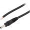Cablu Negru 1.5m DC 3.5/1.3 Mufă Drept 1x0.75mm2