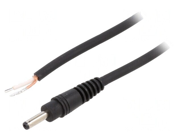 Cablu Negru 1.5m DC 3.5/1.3 Mufă Drept 1x0.75mm2