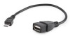 CABLU adaptor OTG GEMBIRD, pt. smartphone, Micro-USB 2.0 (T) la USB 2.0 (M), 15cm, asigura conectarea telef. la o tastatura, mouse, HUS, stick, etc.,