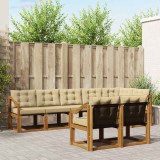 Cumpara ieftin Set de canapele de exterior 8 buc. 7-Locuri Natural si Bej