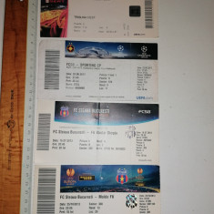 LOT 3 BILET MECI FOTBAL STEAUA -LARNACA /SPORTING /SKOPJE /MOLDE