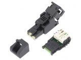Mufă RJ45 Cat 6a neecranată cu capac de protecție