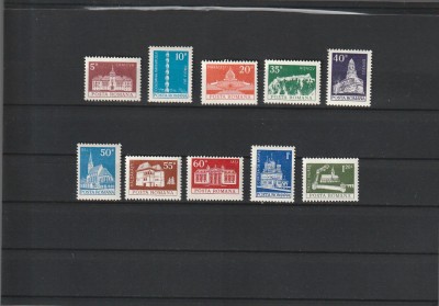 ROMANIA 1973 LP 837 UZUALE I MONUMENTE SERIE MNH NESTAMPILATA foto