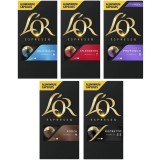 Set mixt 5 x capsule cafea L&amp;#039;OR Espresso toate aromele, 50 bauturi, compatibile cu sistemul Nespresso&reg;*, 50 capsule aluminiu