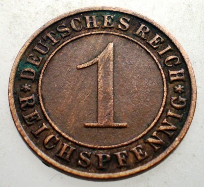 B.147 GERMANIA WEIMAR 1 REICHSPFENNIG 1931 D foto