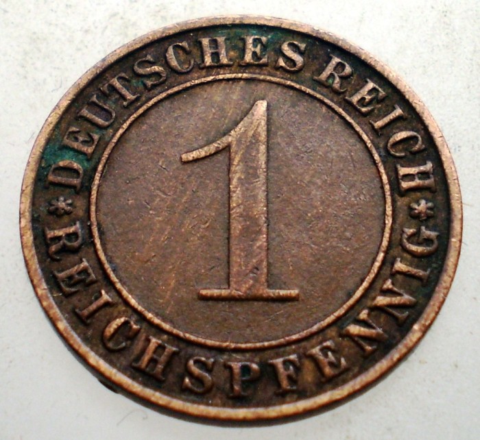 B.147 GERMANIA WEIMAR 1 REICHSPFENNIG 1931 D