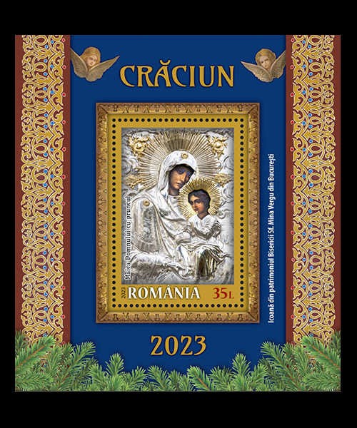 ✅RO 2023 LP 2443 a &quot; Craciun 2023 &quot;, colita 975 ,MNH
