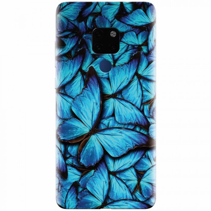 Husa silicon pentru Huawei Mate 20, Blue Butterfly 101