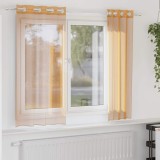 VidaXL Perdele Voile cu Oeli 2 buc Portocaliu 140x140 cm