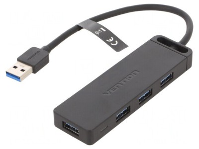Hub USB 3.0 Negru 4 Porturi 5Gbps foto