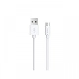 Cablu MicroUSB Devia Kintone White 1m
