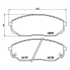 Placute frana Kia Sorento I (Jc) 08.02-12.11, Sorento I Van (Jc) 08.02-12.11, Fata, BREMBO